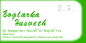 boglarka husveth business card